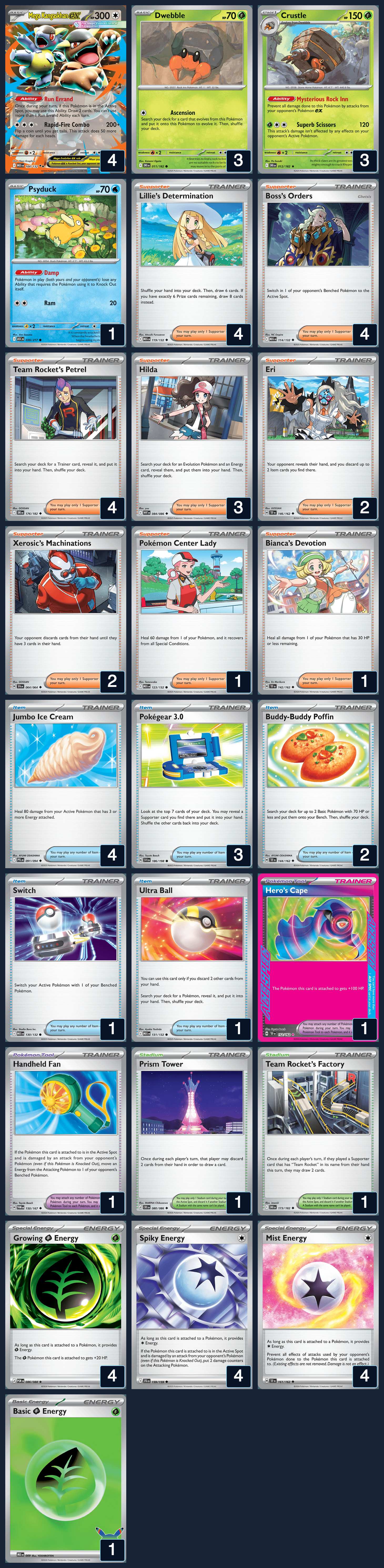 Complete 60-card deck list for rank 11, rubygoop