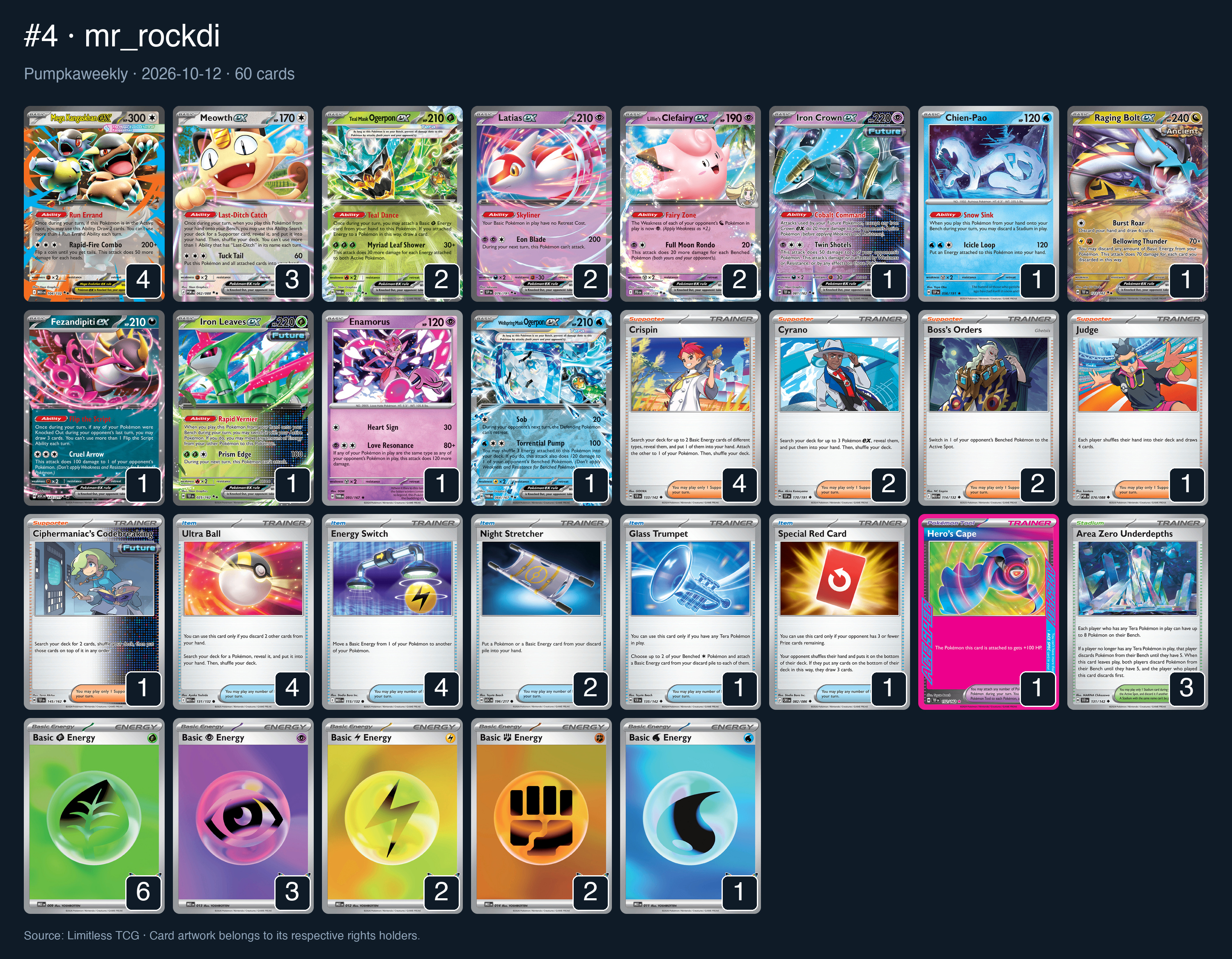 Complete 60-card deck list for rank 4, mr_rockdi
