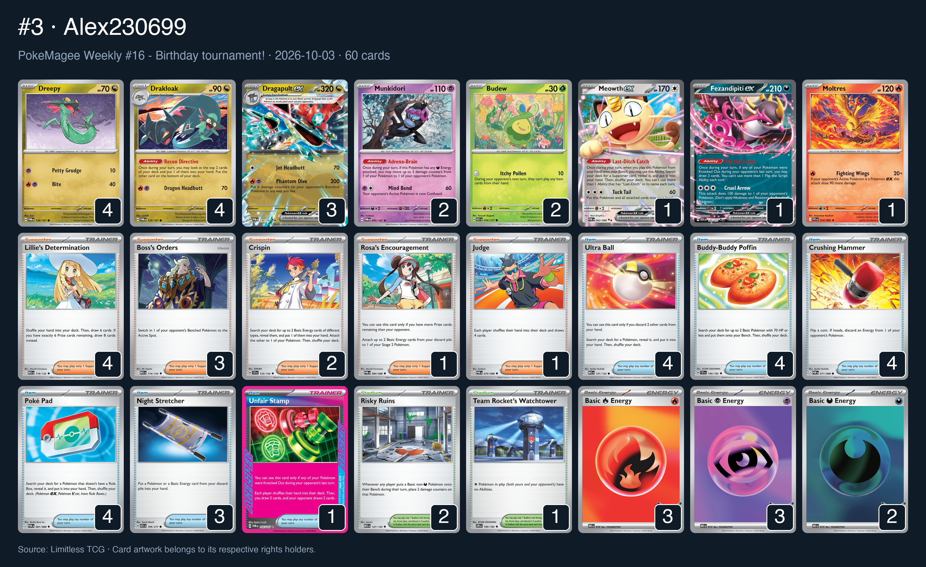 Complete 60-card deck list for rank 3, Alex230699