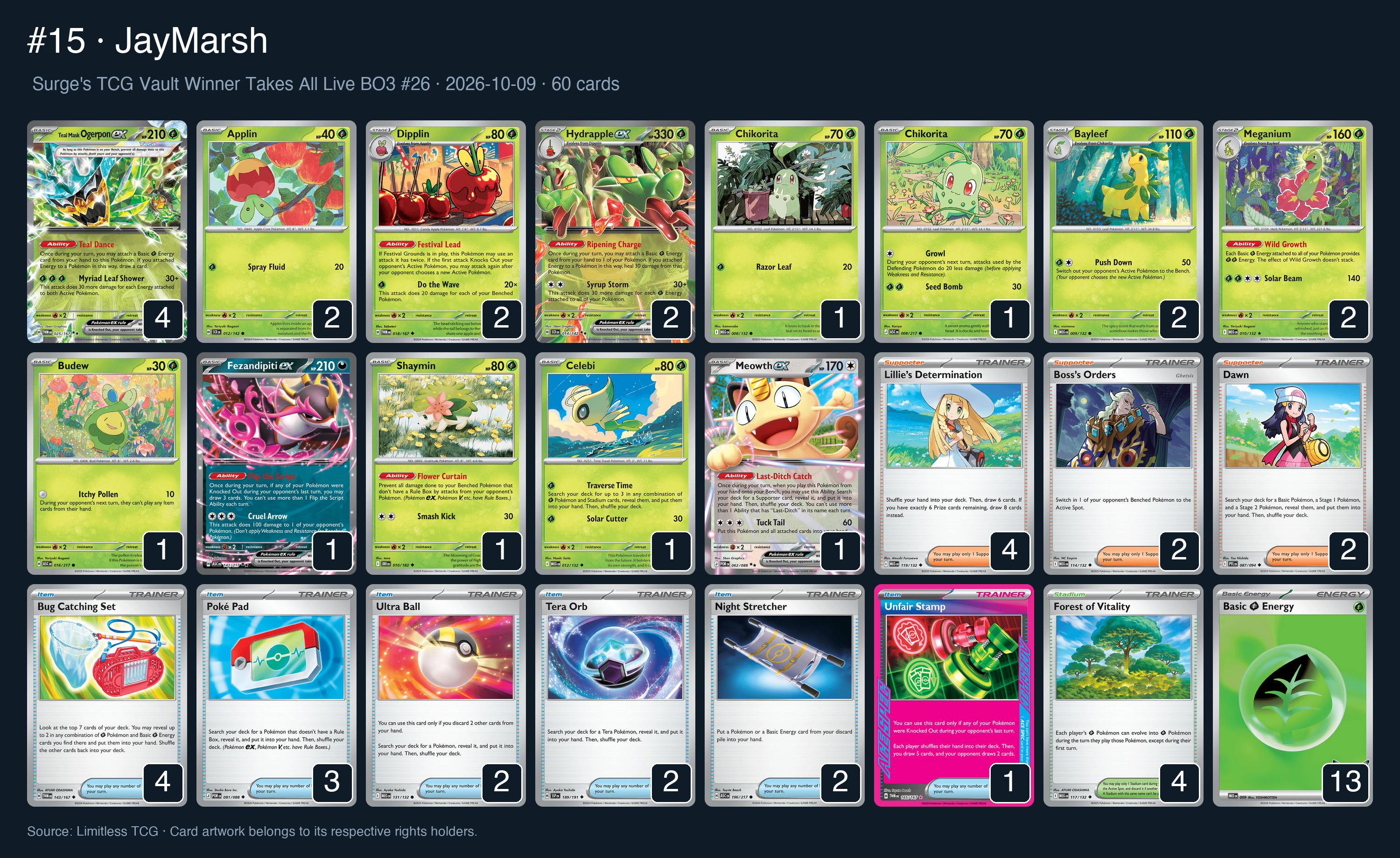 Complete 60-card deck list for rank 15, JayMarsh