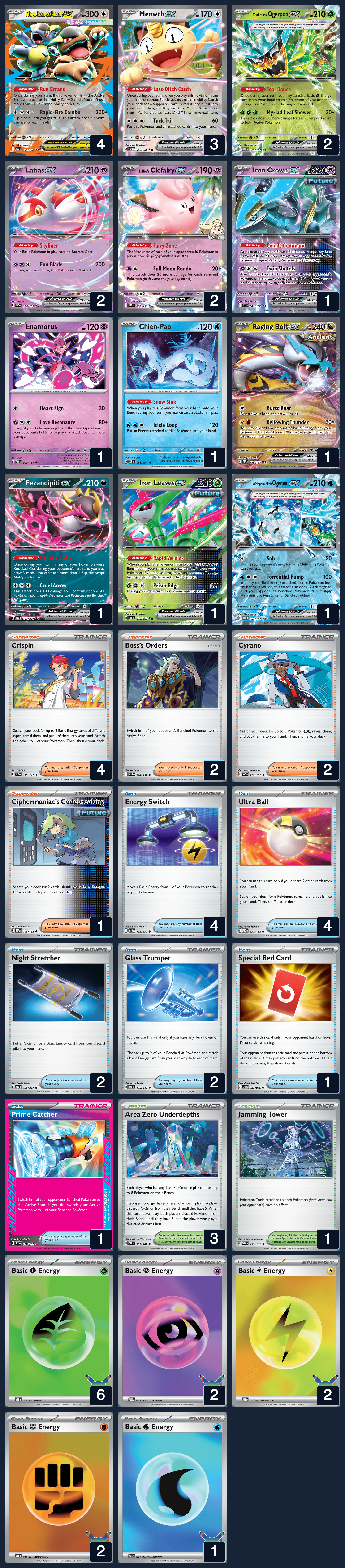 Complete 60-card deck list for rank 9, Gilbert037