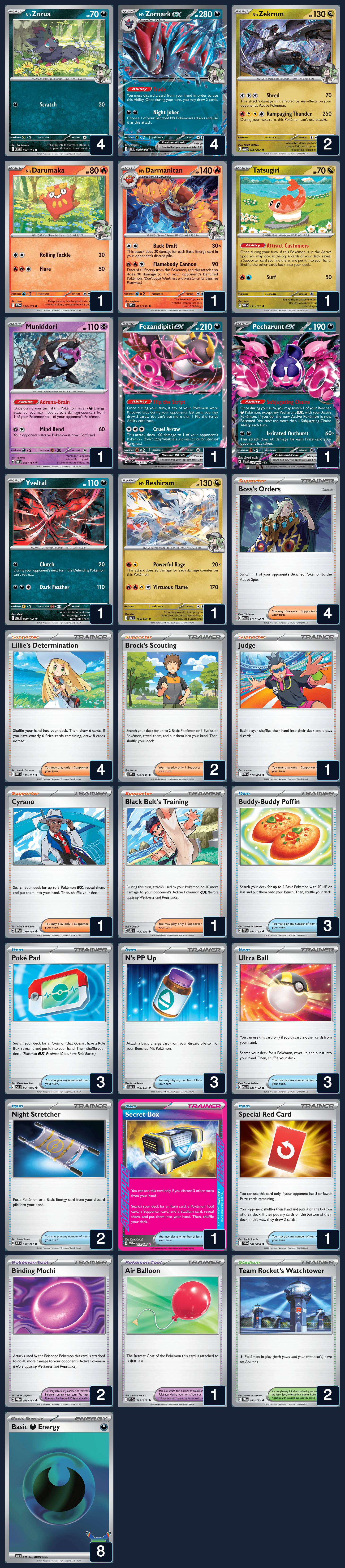 Complete 60-card deck list for rank 7, Iyafin
