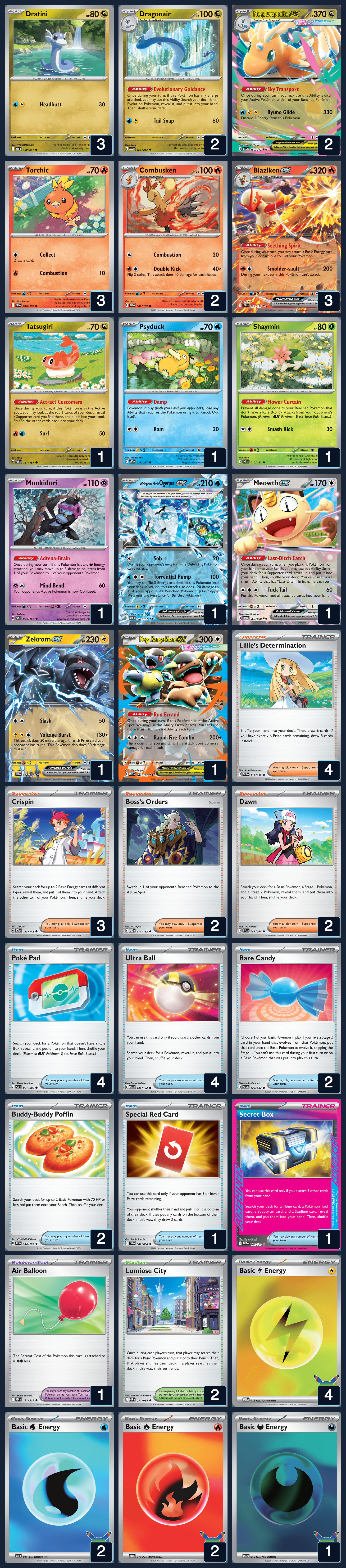 Complete 60-card deck list for rank 1, Edwin Bak