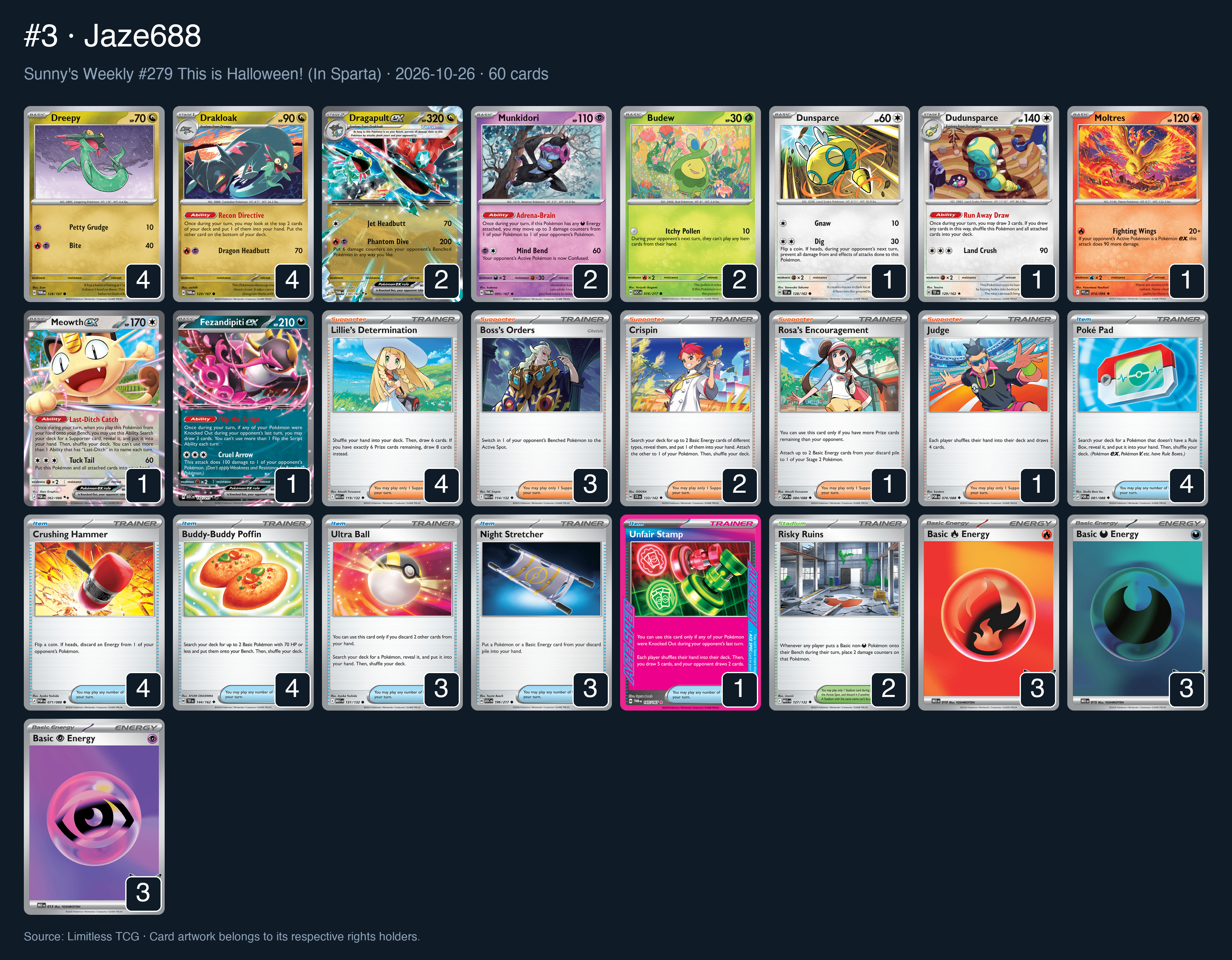 Complete 60-card deck list for rank 3, Jaze688