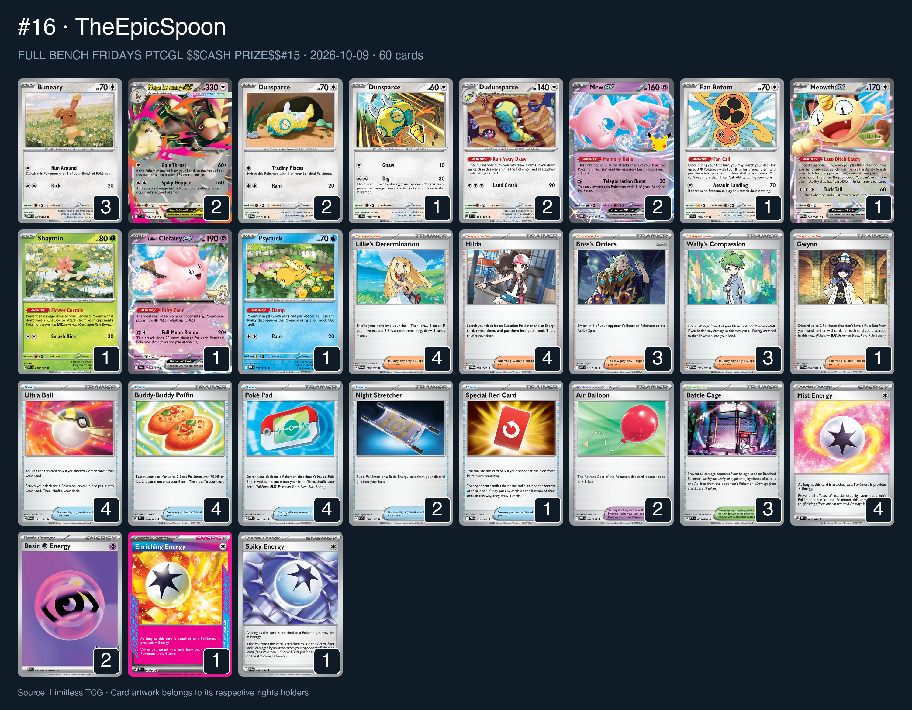 Complete 60-card deck list for rank 16, TheEpicSpoon