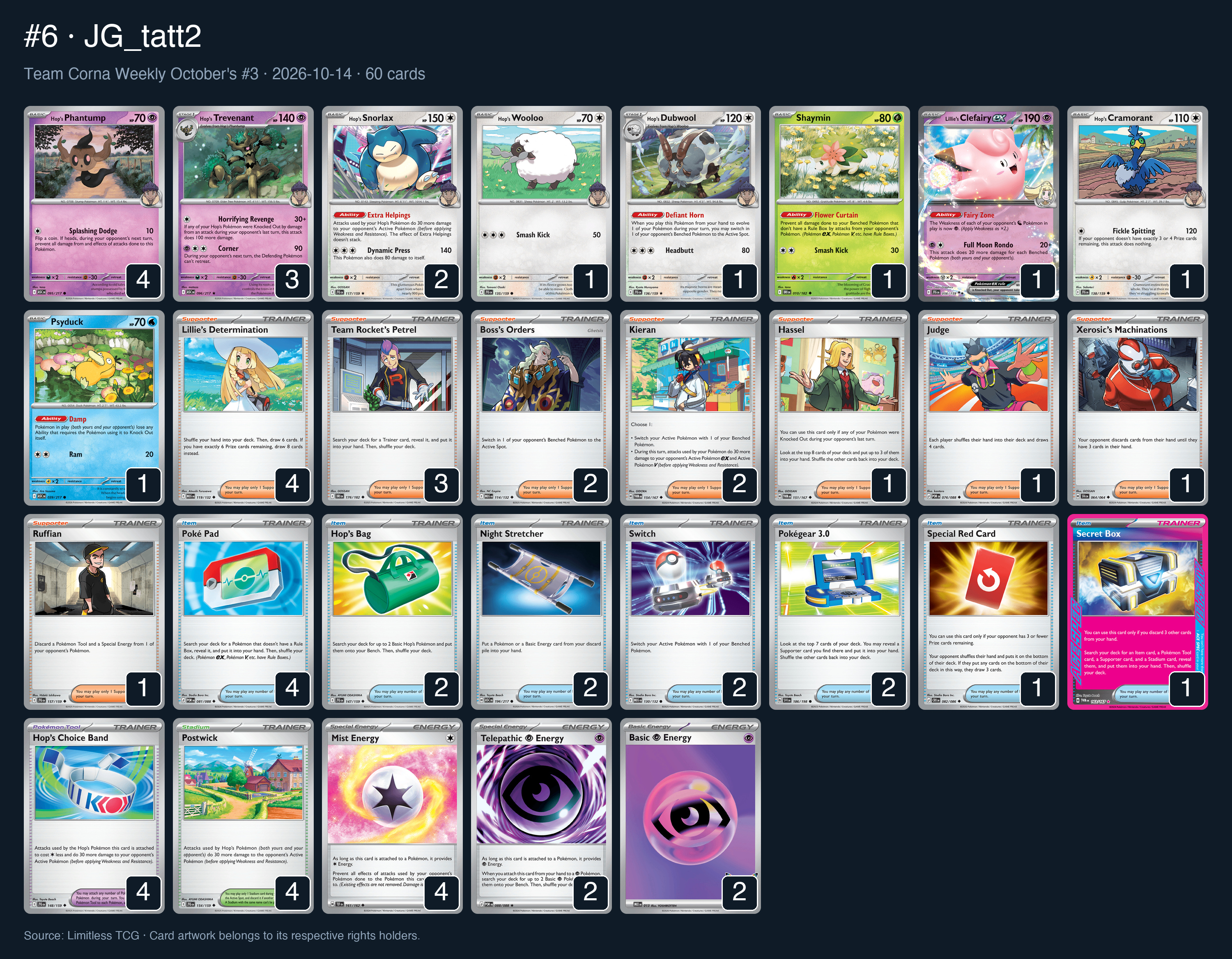 Complete 60-card deck list for rank 6, JG_tatt2